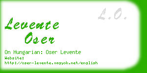 levente oser business card